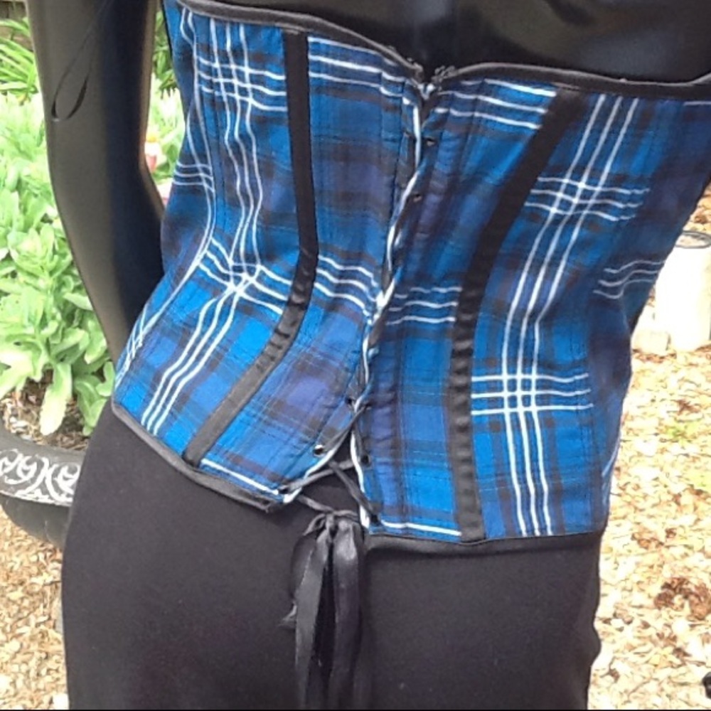 COPY - Corset top blue black white size L - Picture 5 of 6